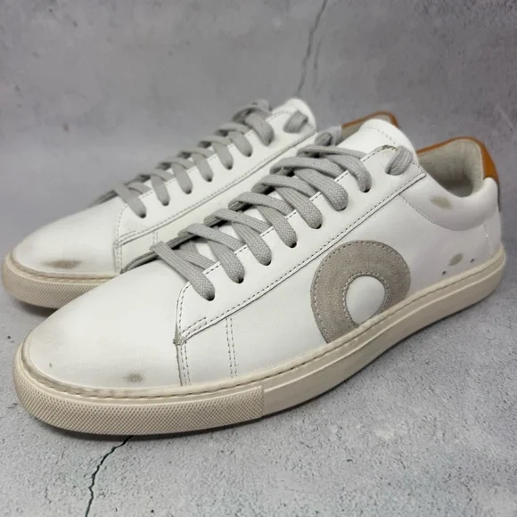 ❤️Oliver Cabell Low 1 Marsala White and Gray Leather Sneakers.  Size 38/US 8. - Picture 5 of 15